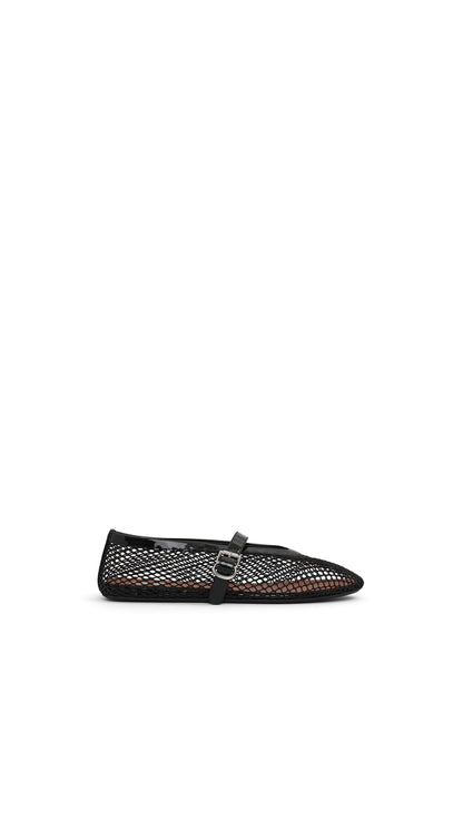 Alaïa Ballet Flats In Fishnet