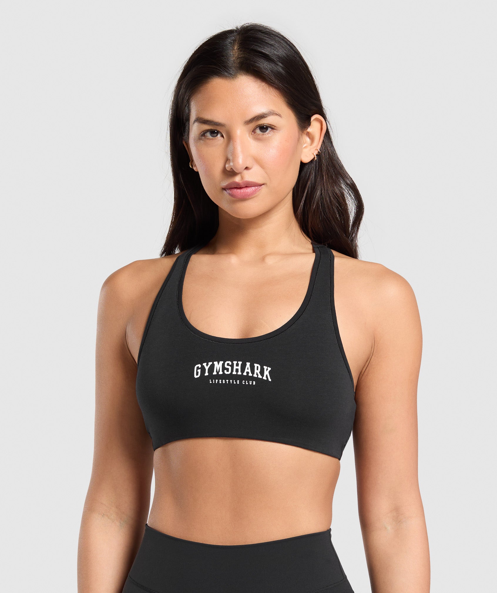 Women's Gymshark Lifestyle Club Cotton Bralette Black