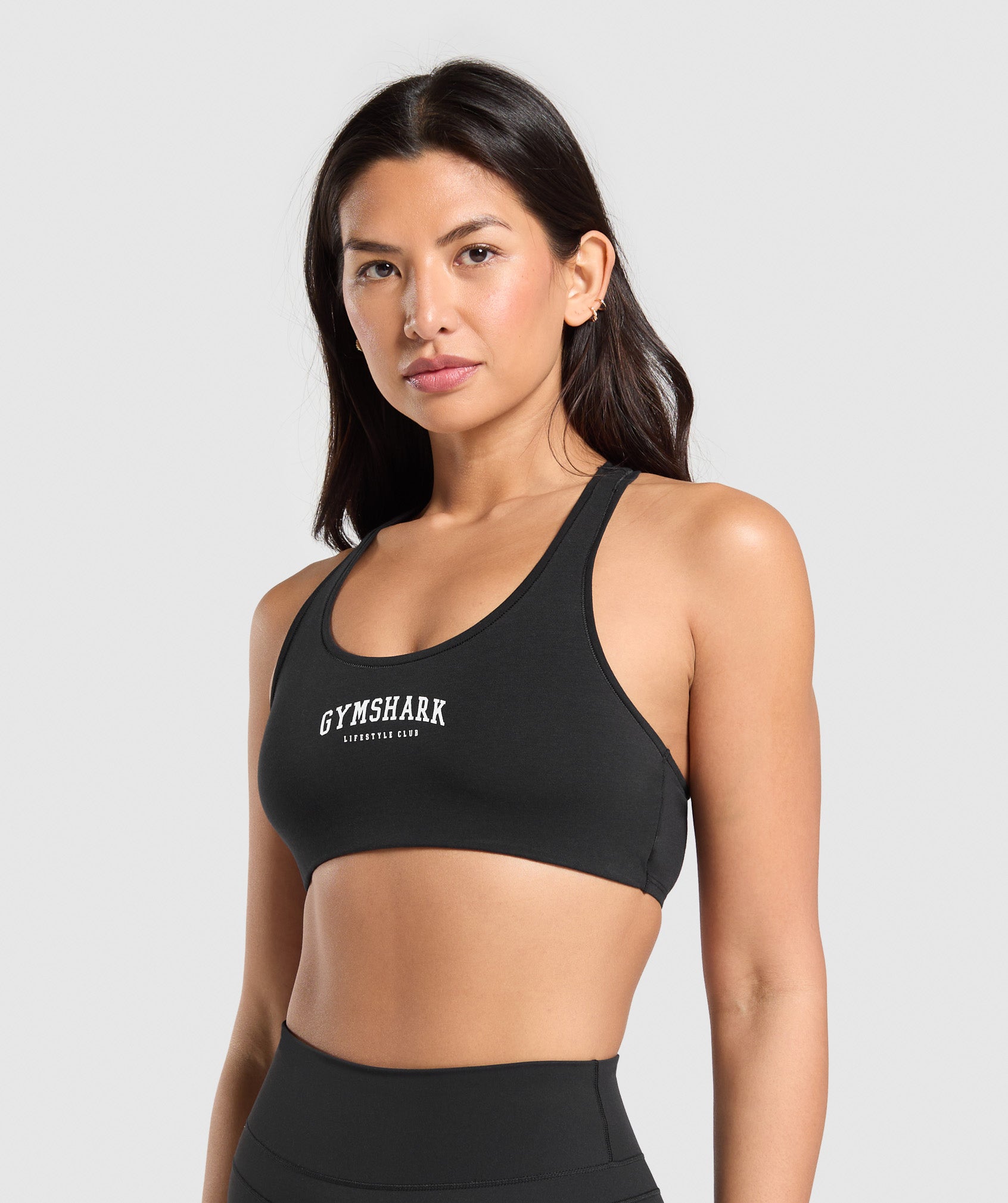 Women's Gymshark Lifestyle Club Cotton Bralette Black