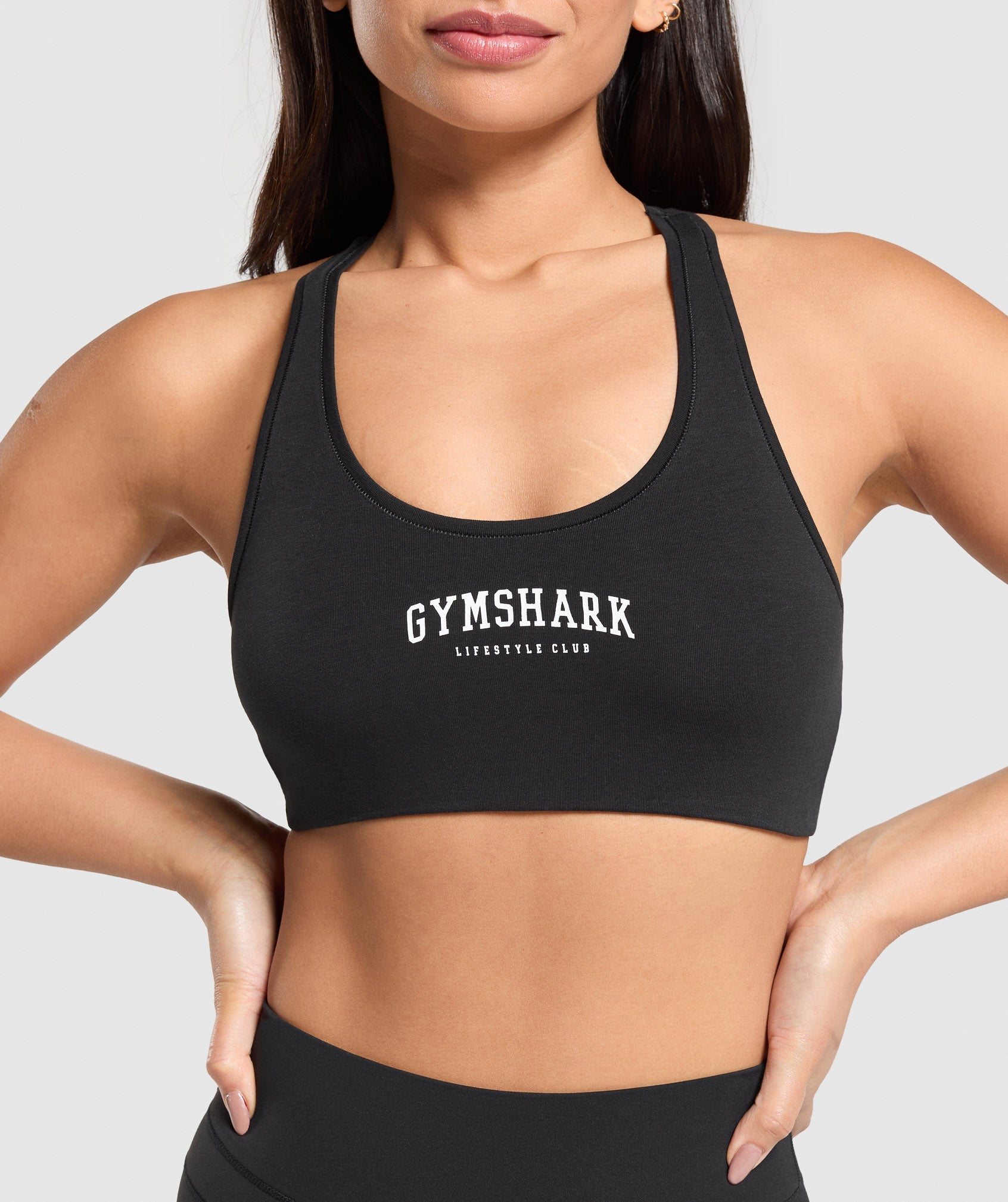 Women's Gymshark Lifestyle Club Cotton Bralette Black