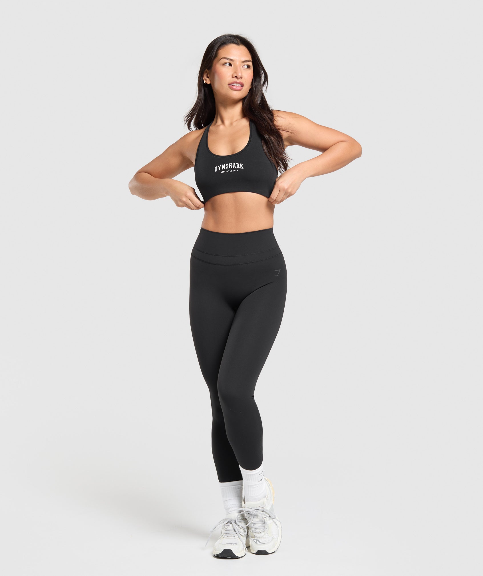 Women's Gymshark Lifestyle Club Cotton Bralette Black