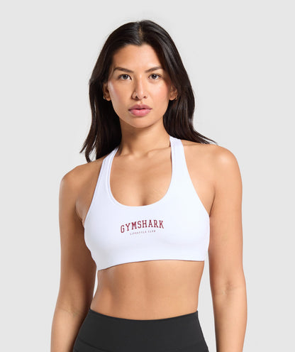 Women's Gymshark Lifestyle Club Cotton Bralette White