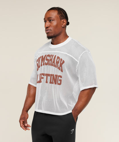 Gymshark Mesh Oversized T-Shirt White