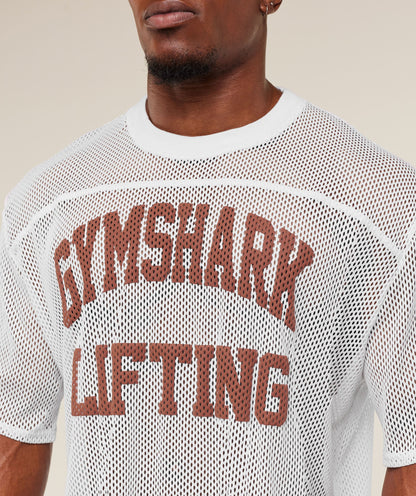 Gymshark Mesh Oversized T-Shirt White