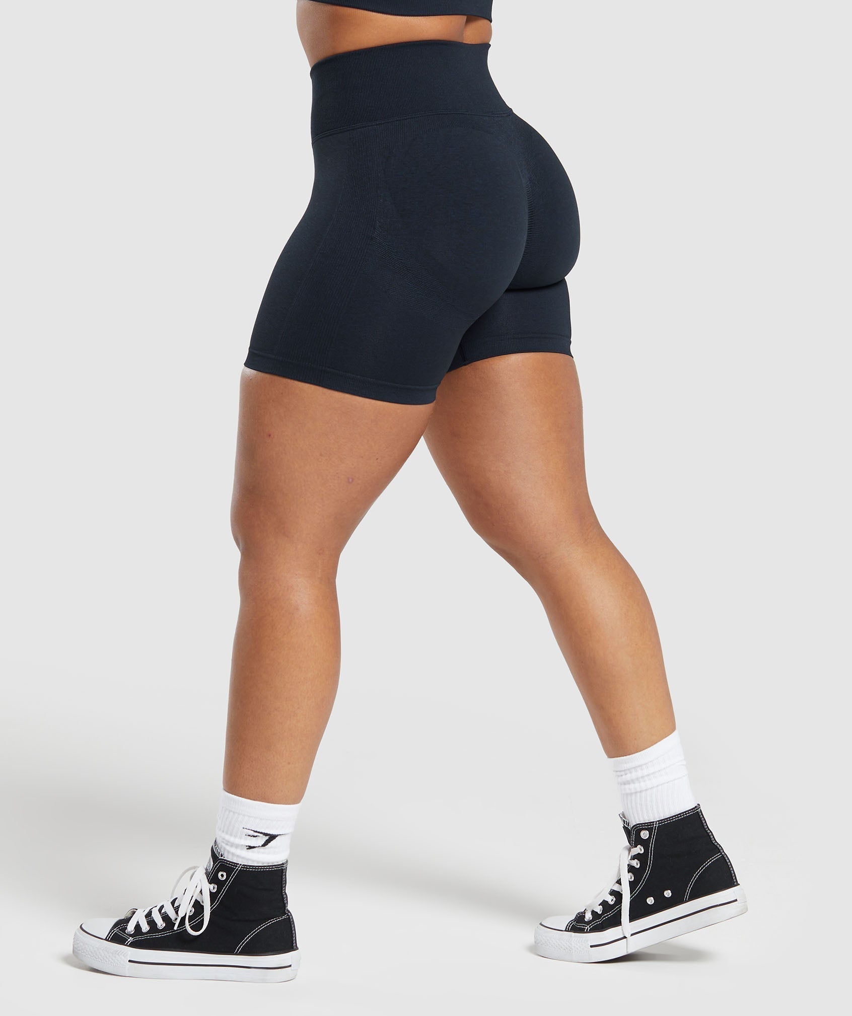 Women's Gymshark Lift Seamless Shorts Midnight Blue