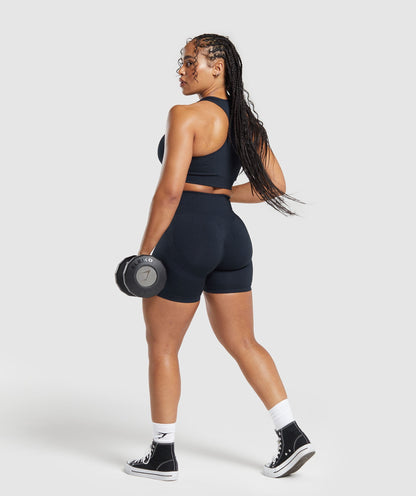 Women's Gymshark Lift Seamless Shorts Midnight Blue