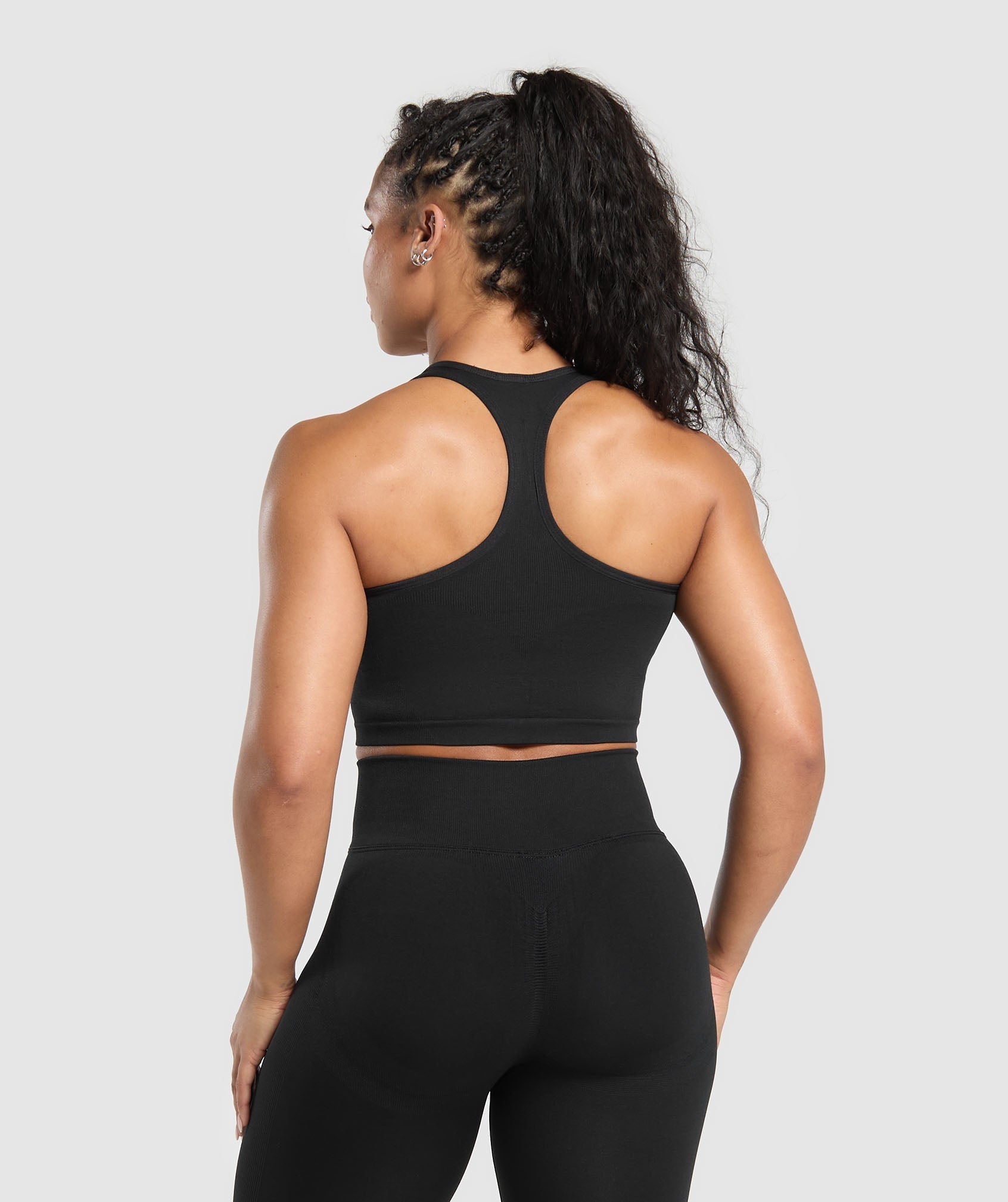Women's Gymshark Lift Seamless Midi Tank With Shelf Black