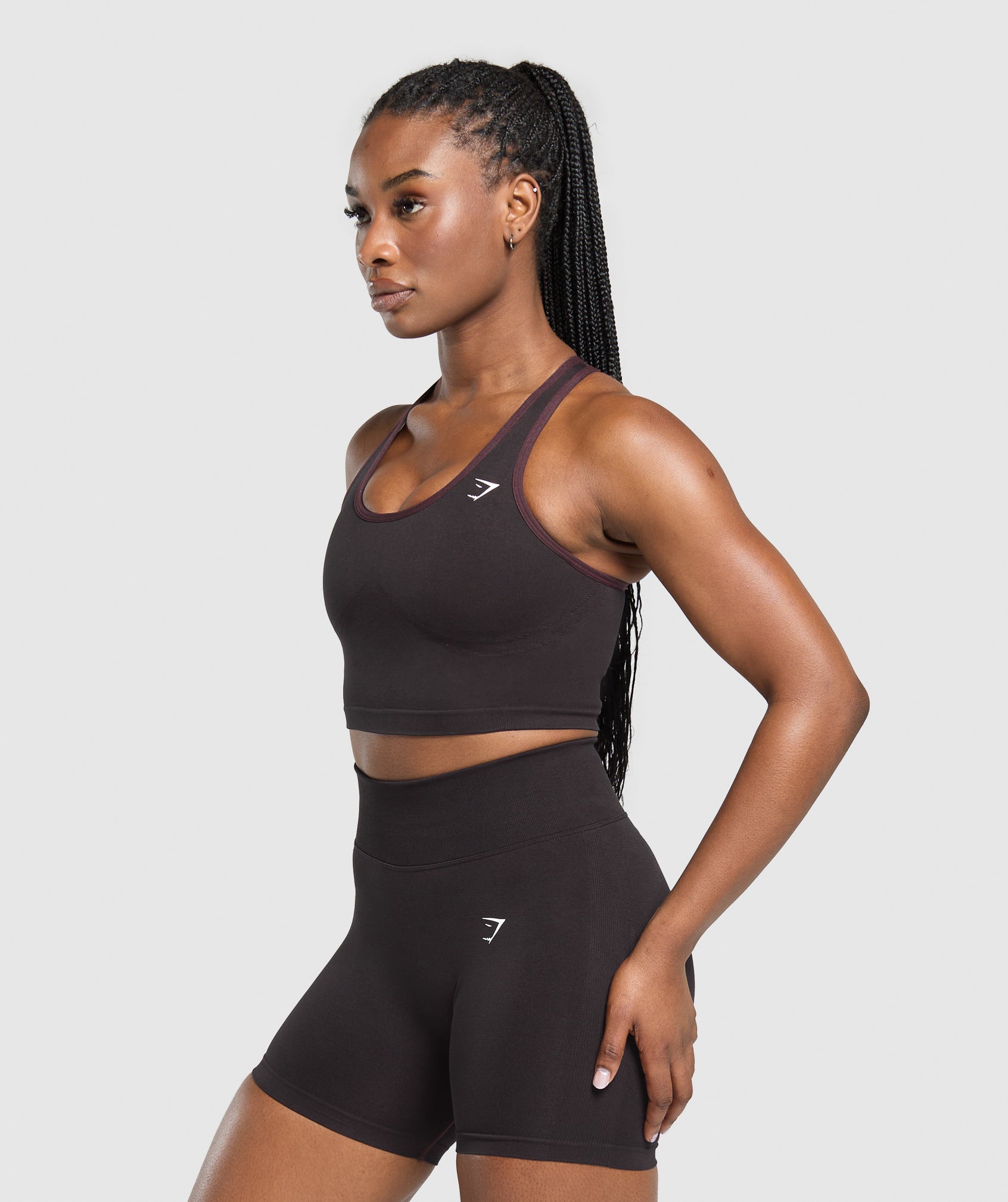 Women's Gymshark Lift Seamless Midi Tank With Shelf Depth Purple