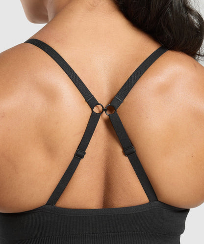 Women's Gymshark Lift Seamless Sports Bra Black
