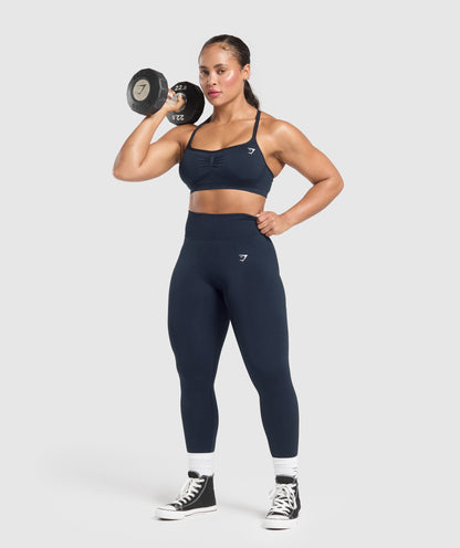 Women's Gymshark Lift Seamless Sports Bra Midnight Blue