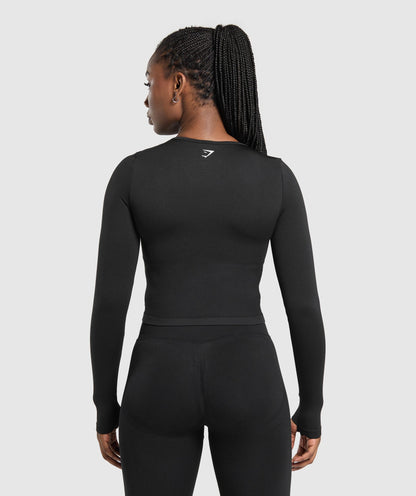 Women's Gymshark Lift Seamless Zip Up Jacket Black