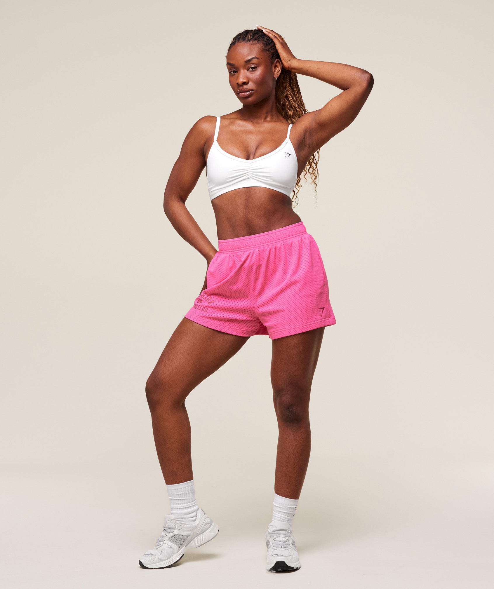 Women's Gymshark Lifting Club Mesh Shorts Physical Pink