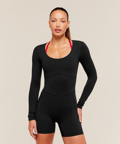 Women's Gymshark Lifting Dipped Waistband All-In-One Black
