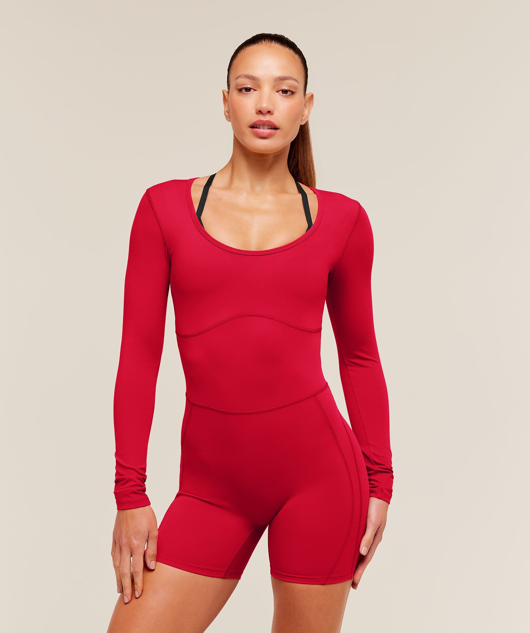 Women's Gymshark Lifting Dipped Waistband All-In-One Carmine Red