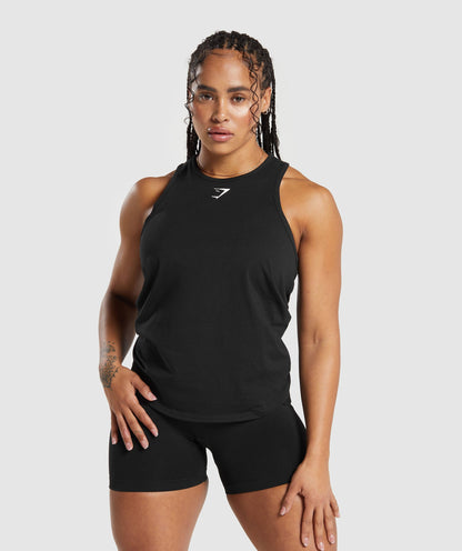 Women's Gymshark Training Cotton Tank Black