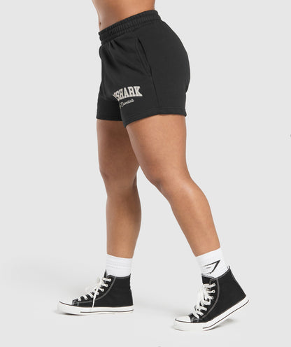 Women's Gymshark Lifting Essentials Graphic Brushed 4' Shorts Black