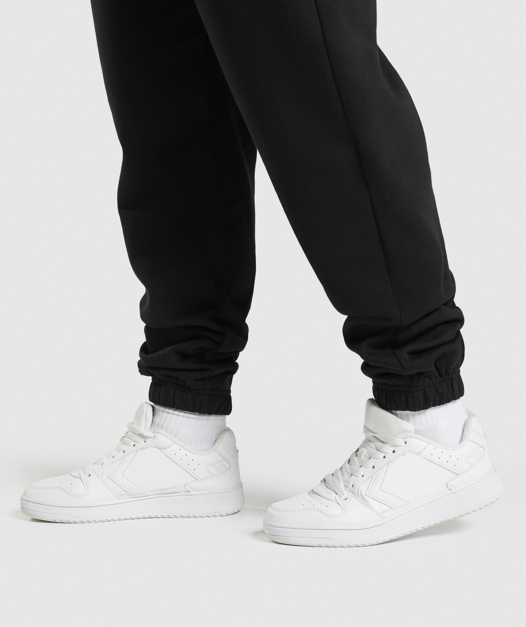 Women's Gymshark Lifting Essentials Graphic Brushed Oversized Joggers Black