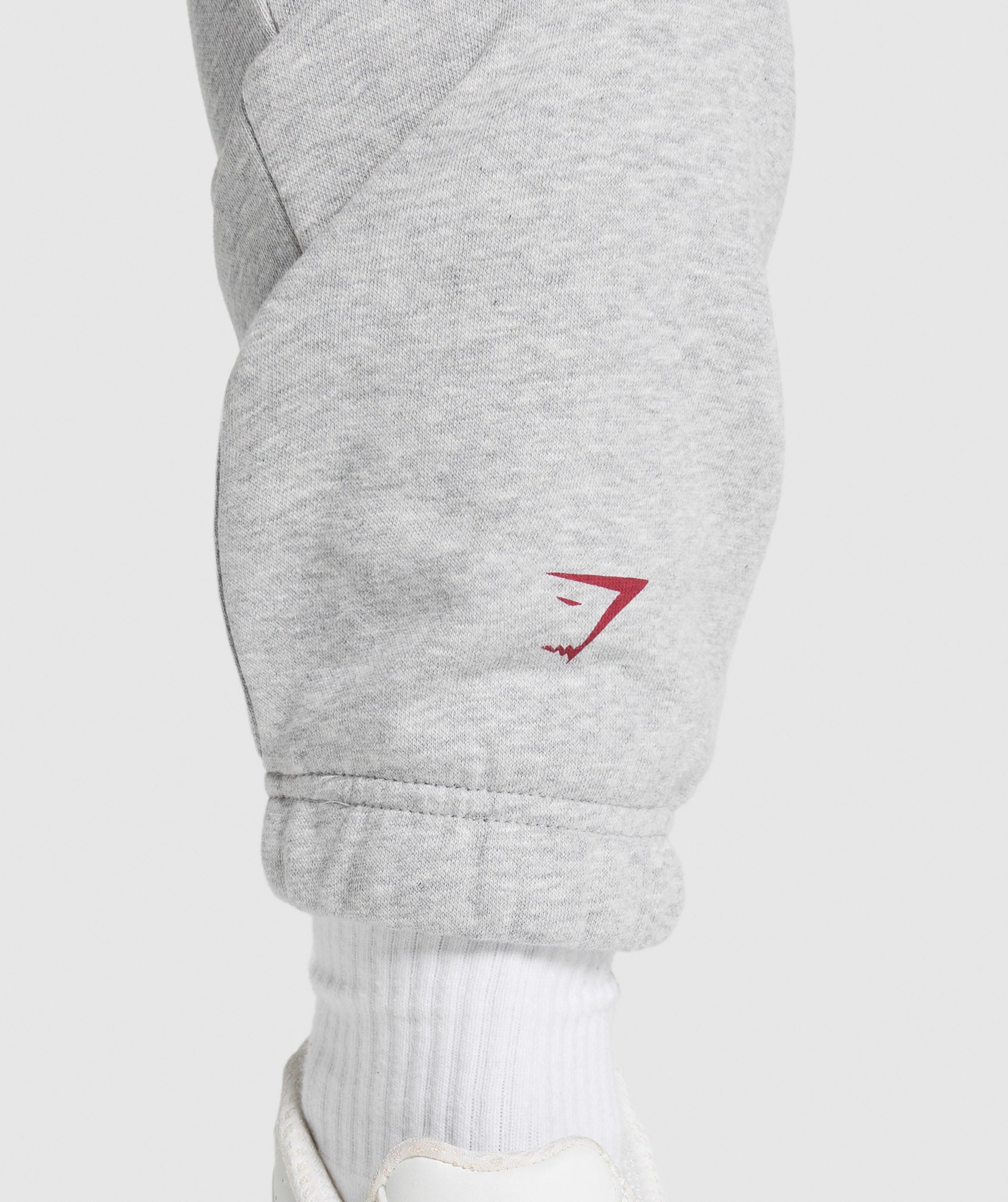 Women's Gymshark Lifting Essentials Graphic Brushed Oversized Joggers Light Grey Core Marl