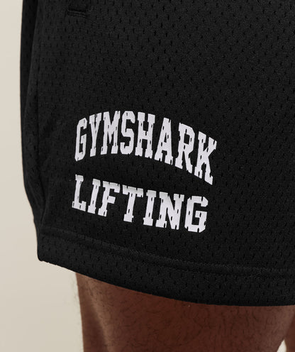 Gymshark Lifting Mesh 5" Shorts Black