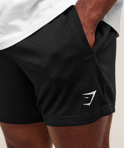 Gymshark Lifting Mesh 5" Shorts Black