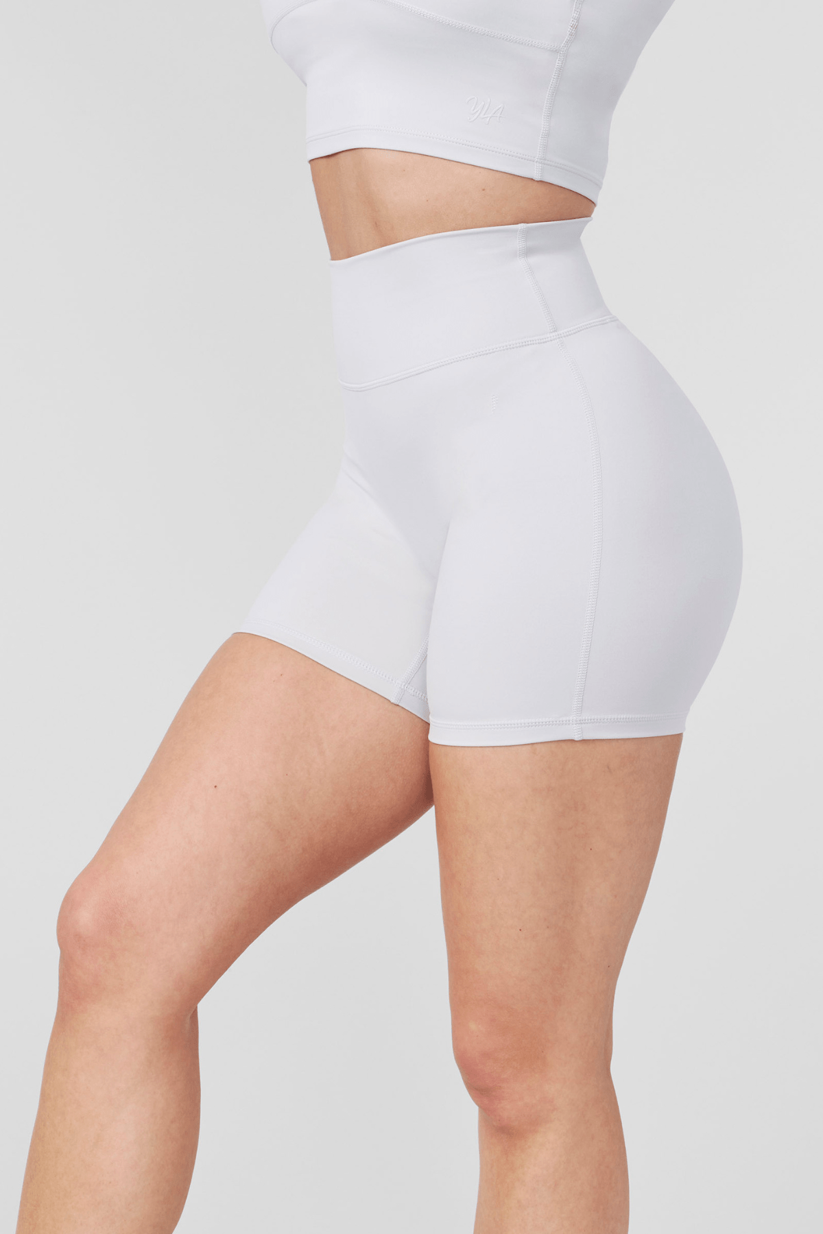 YoungLA W109 Level Up Biker Shorts Succulent Grey