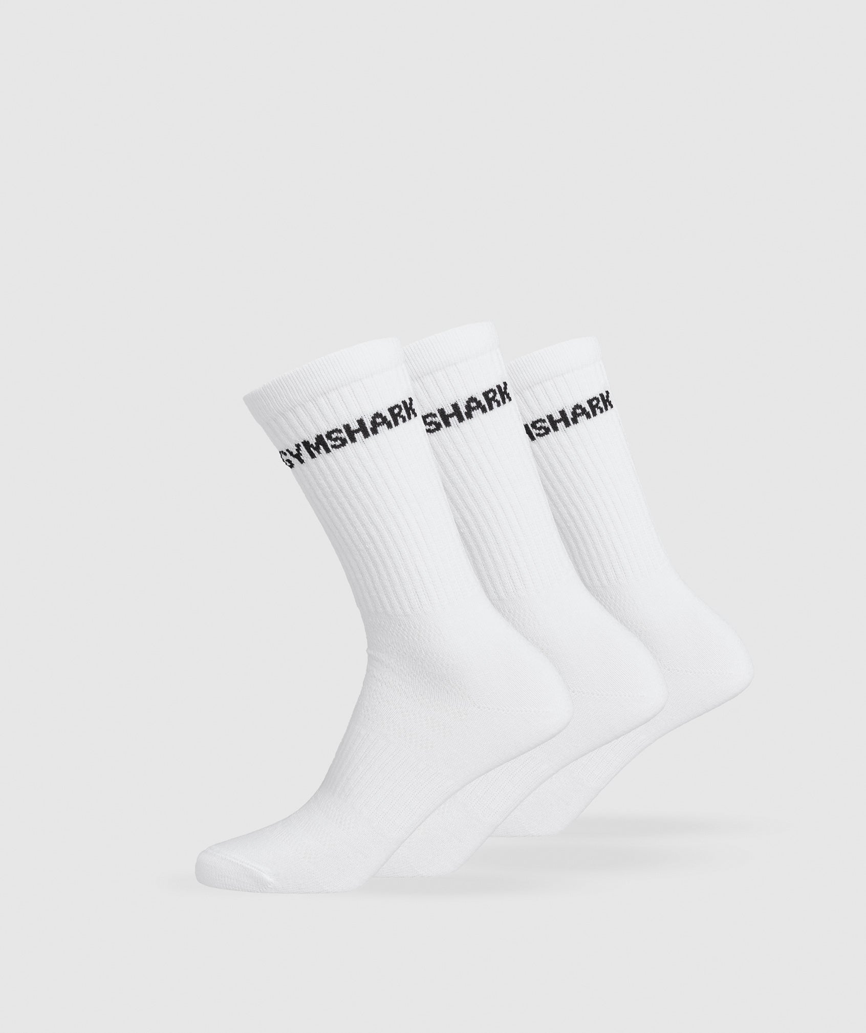 Women's Gymshark Lite Crew Socks 3Pk White