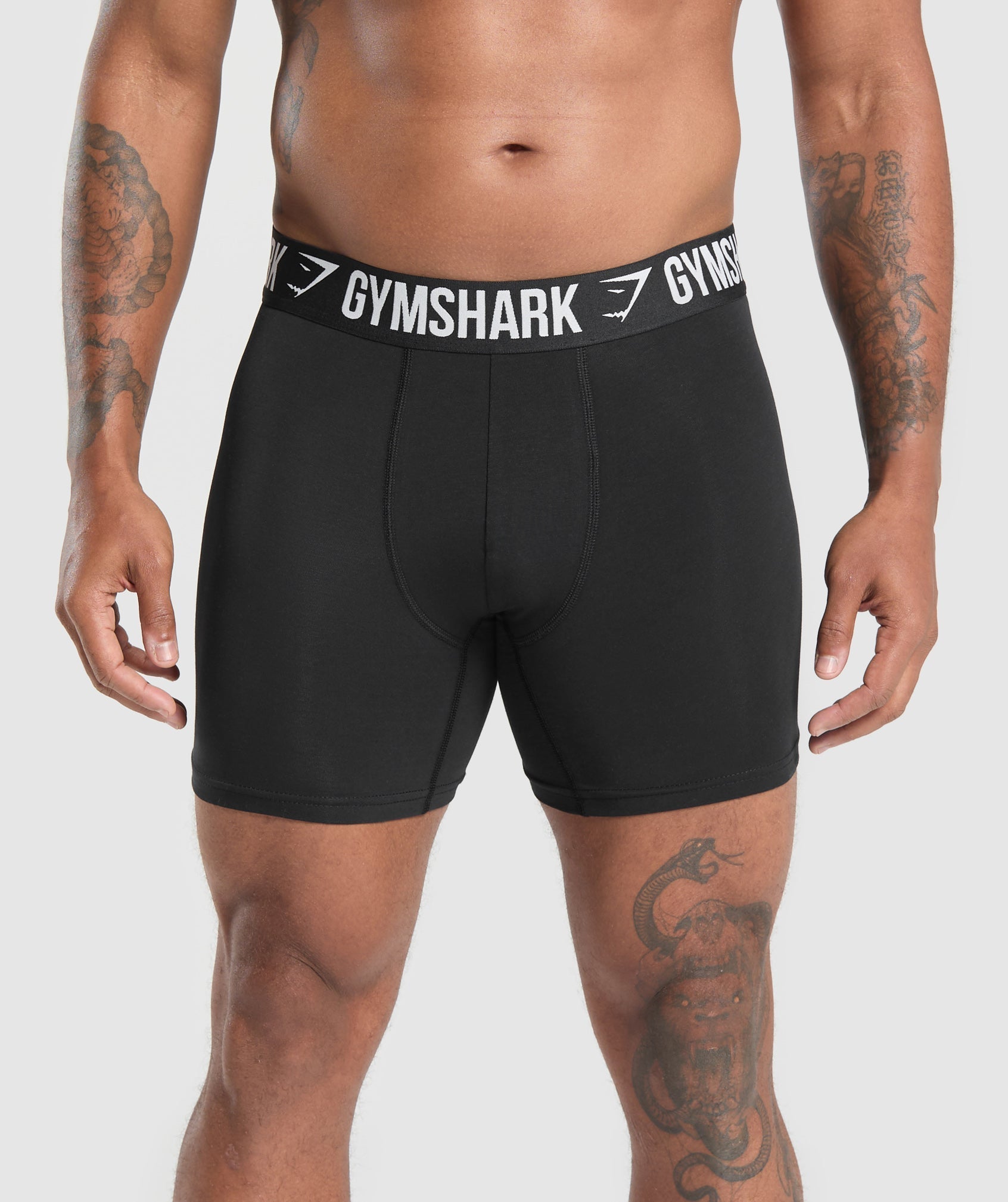 Gymshark Long Boxer Brief 3Pk Black