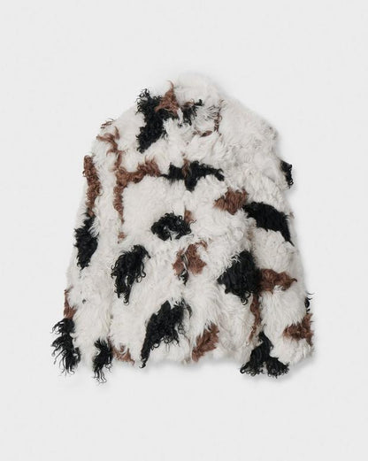 Rag & Bone Lori Patchwork Shearling Coat