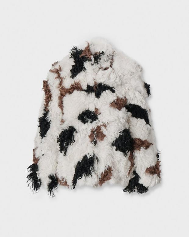 Rag & Bone Lori Patchwork Shearling Coat