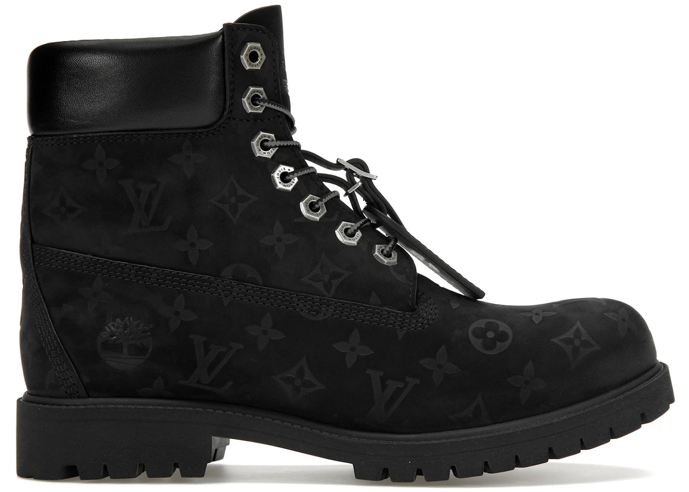 louis vuitton timberland 6" ankle boot black monogram
