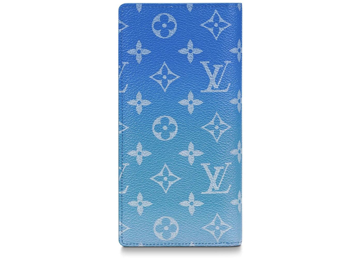 louis vuitton brazza wallet (16 card slot) clouds monogram blue 