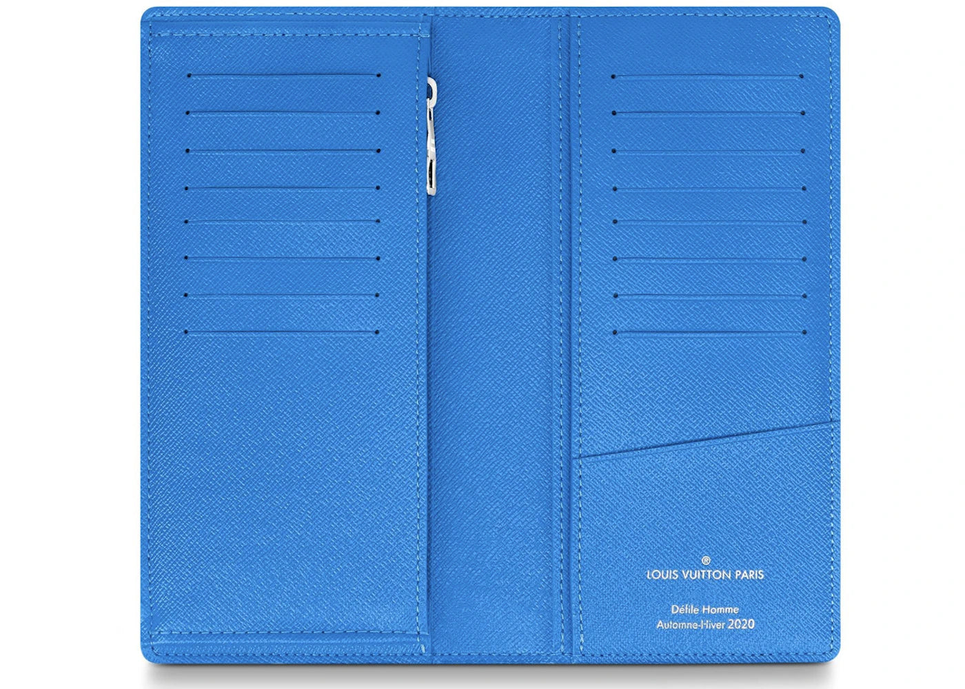 louis vuitton brazza wallet (16 card slot) clouds monogram blue 