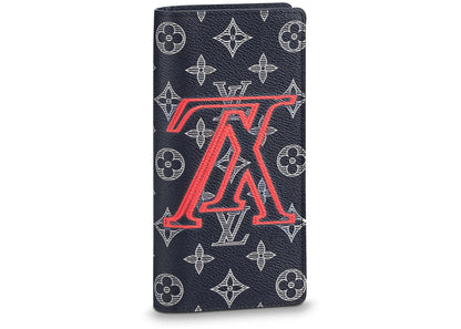 Louis Vuitton Brazza Wallet Monogram Upside Down Ink Navy
