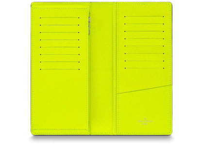 Louis Vuitton Brazza Wallet Neon Yellow