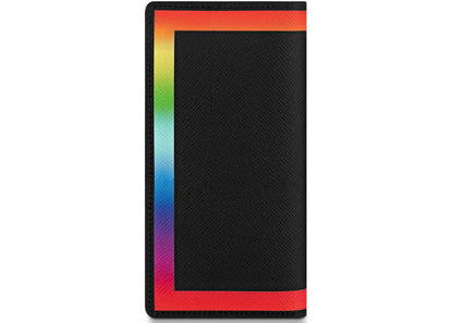 Louis Vuitton Brazza Wallet Taiga Black/Rainbow