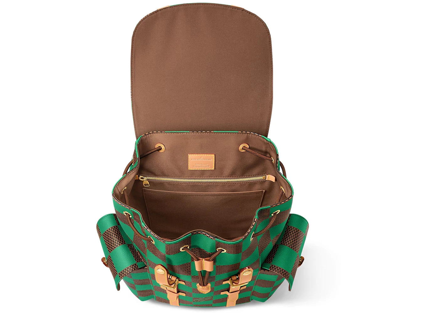 louis vuitton christopher mm backpack damier pop green 