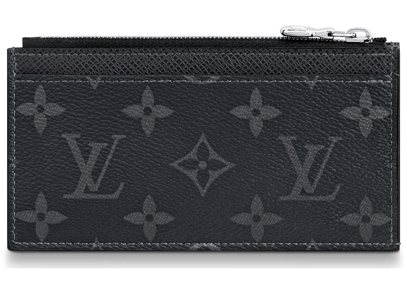 louis vuitton coin card holder monogram eclipse taiga black 