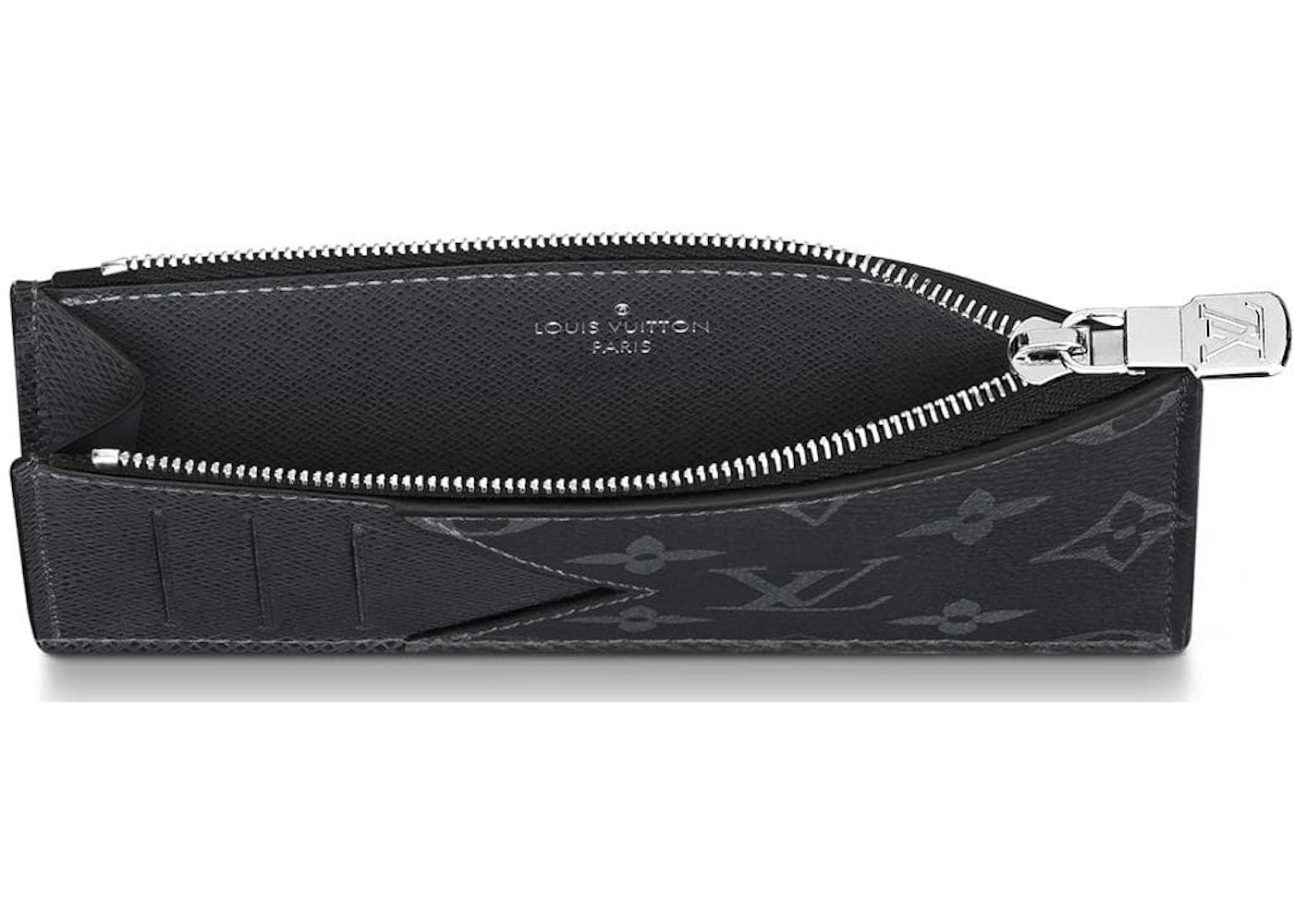 louis vuitton coin card holder monogram eclipse taiga black 