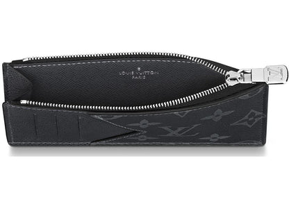 louis vuitton coin card holder monogram eclipse taiga black 