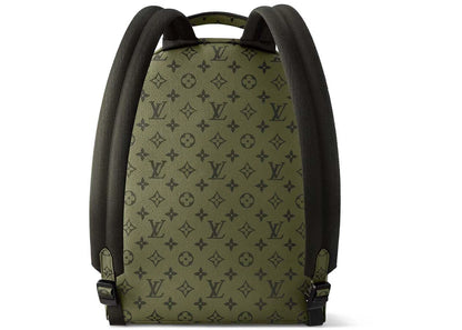 louis vuitton discovery backpack pm khaki green/vermillion red 