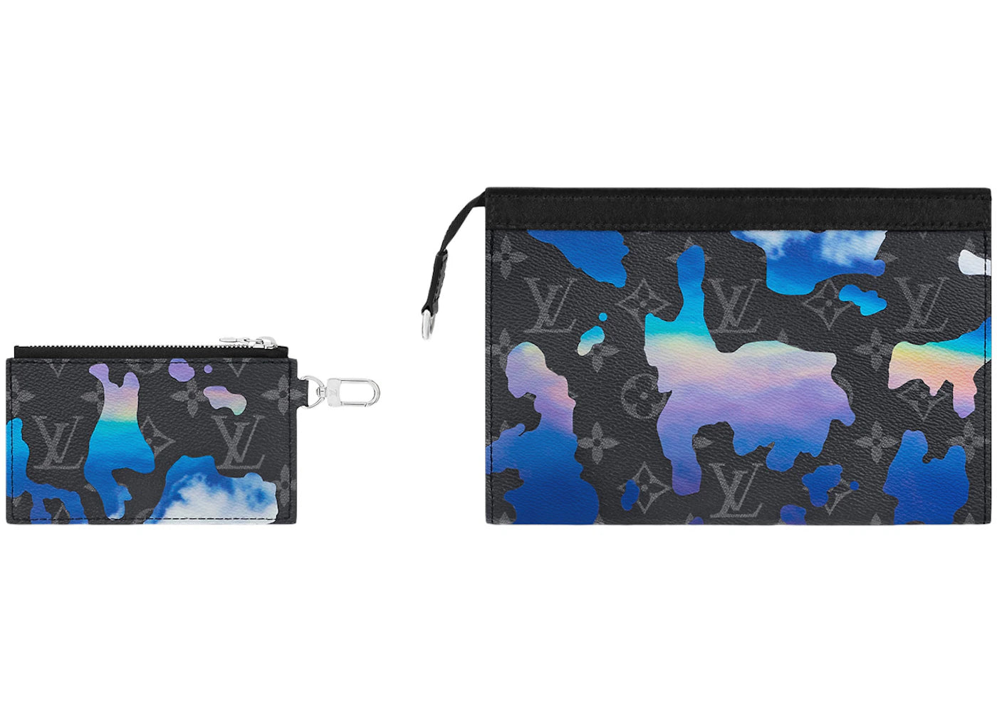 louis vuitton gaston wearable wallet sunrise monogram eclipse black/grey/multi 