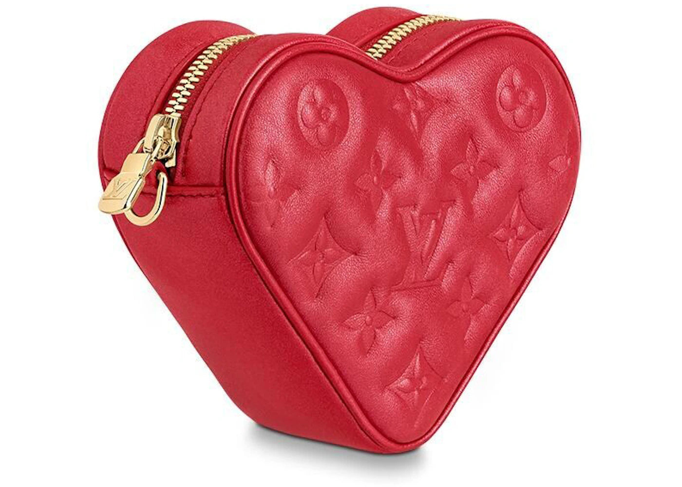 Louis Vuitton Heart On Chain Monogram Red Lambskin