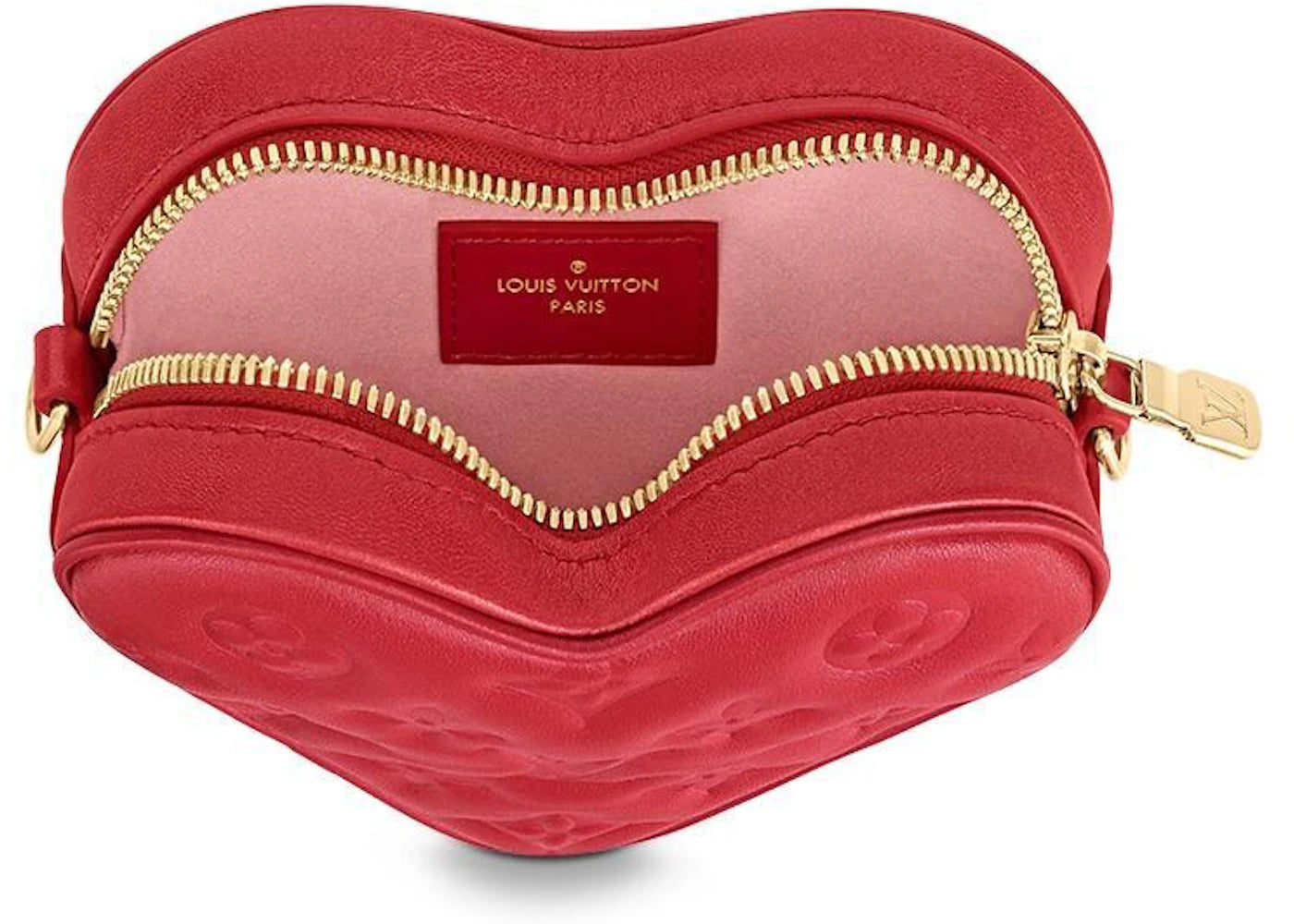 Louis Vuitton Heart On Chain Monogram Red Lambskin