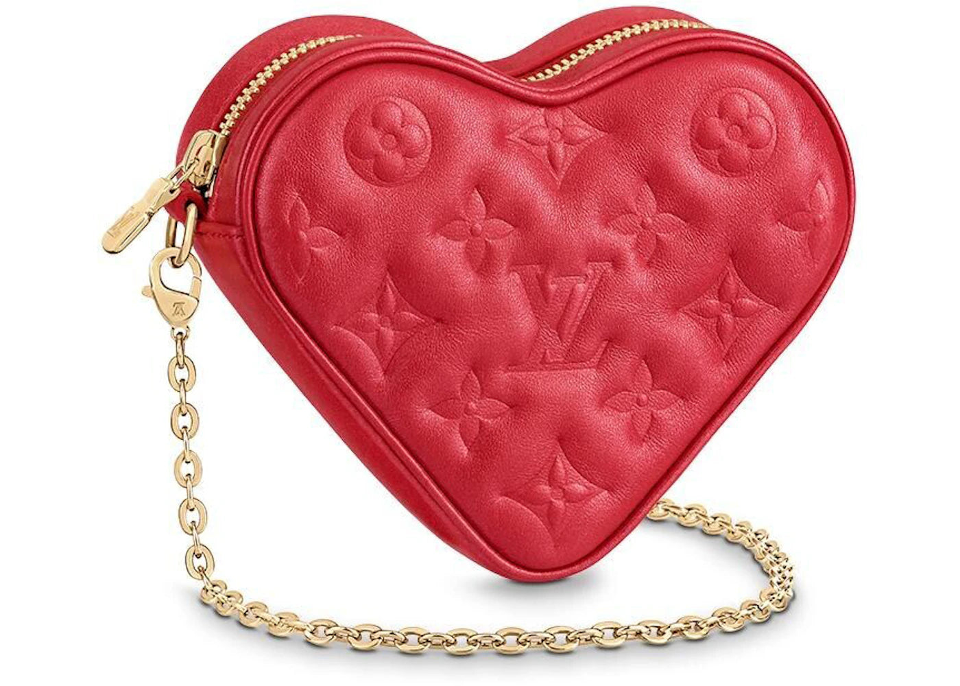 Louis Vuitton Heart On Chain Monogram Red Lambskin