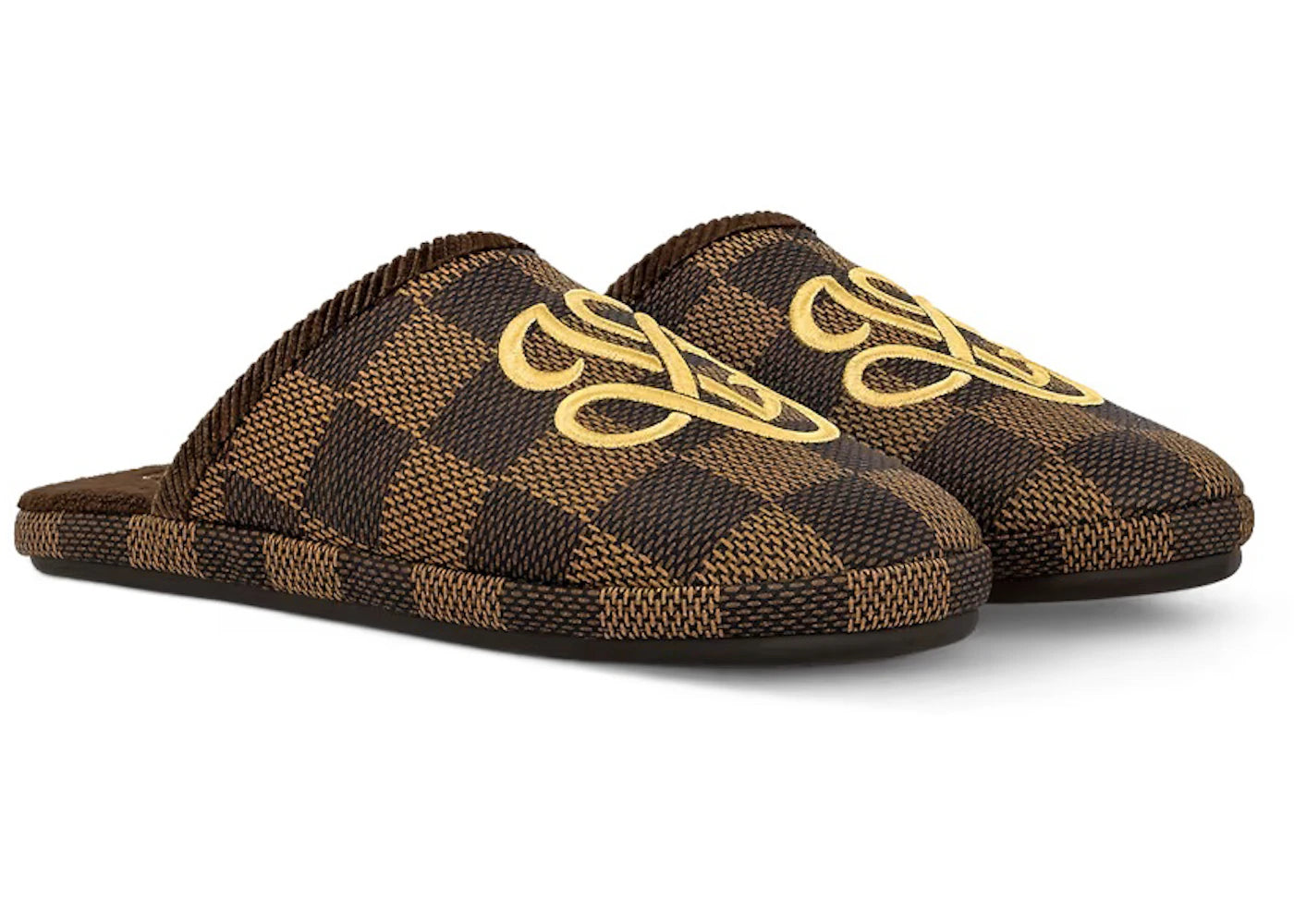 louis vuitton lv palace slipper damier pop ebene