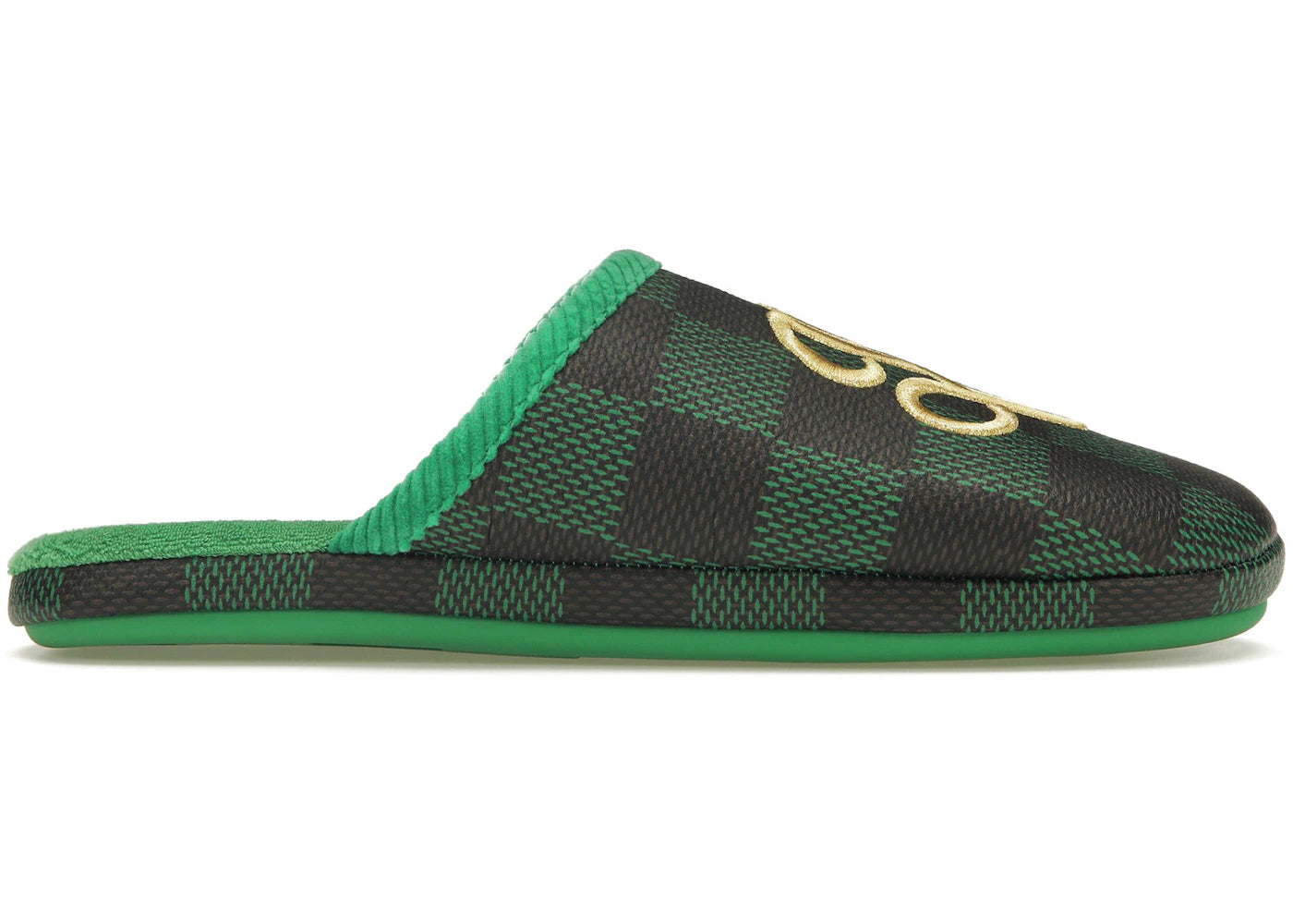 louis vuitton lv palace slipper damier pop green