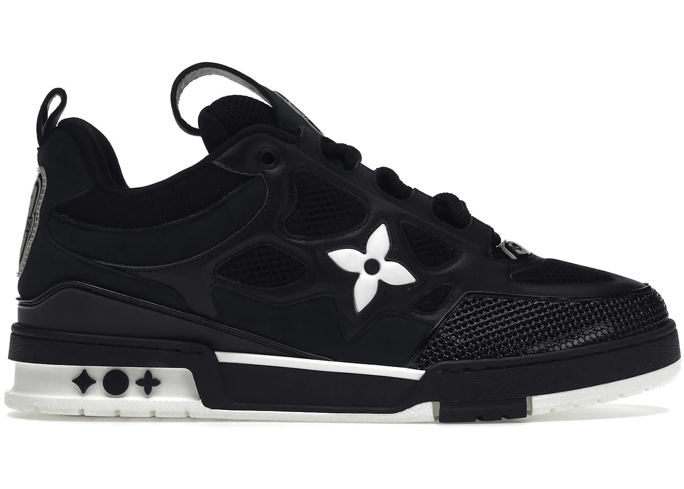 louis vuitton lv skate sneaker black white