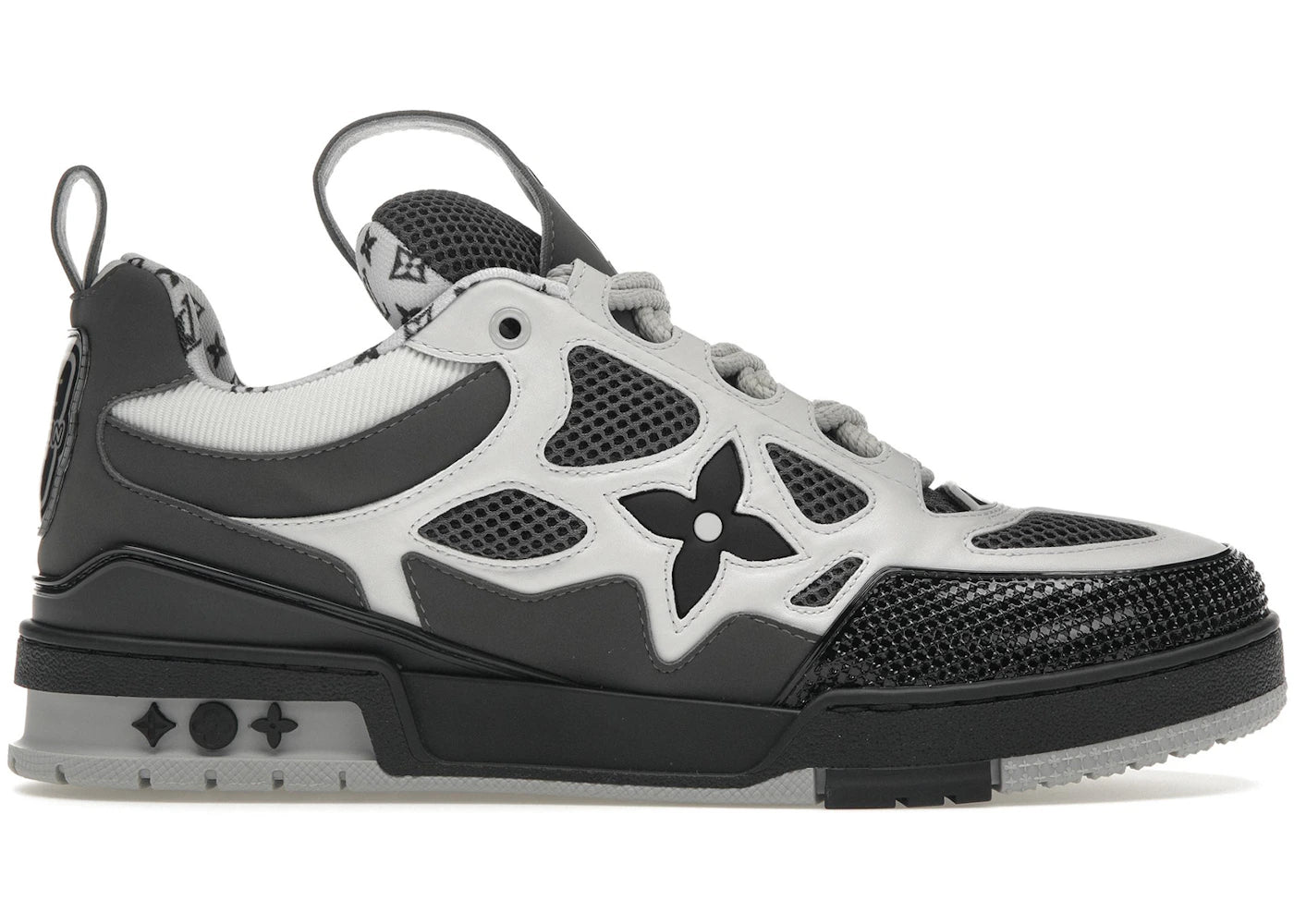 louis vuitton lv skate sneaker grey white