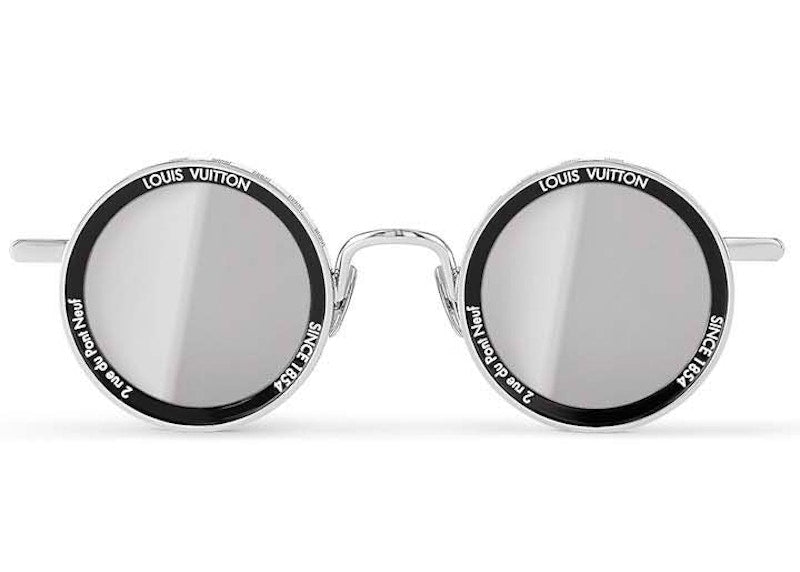 Louis Vuitton Lv Supervision Metal Round Sunglasses Silver
