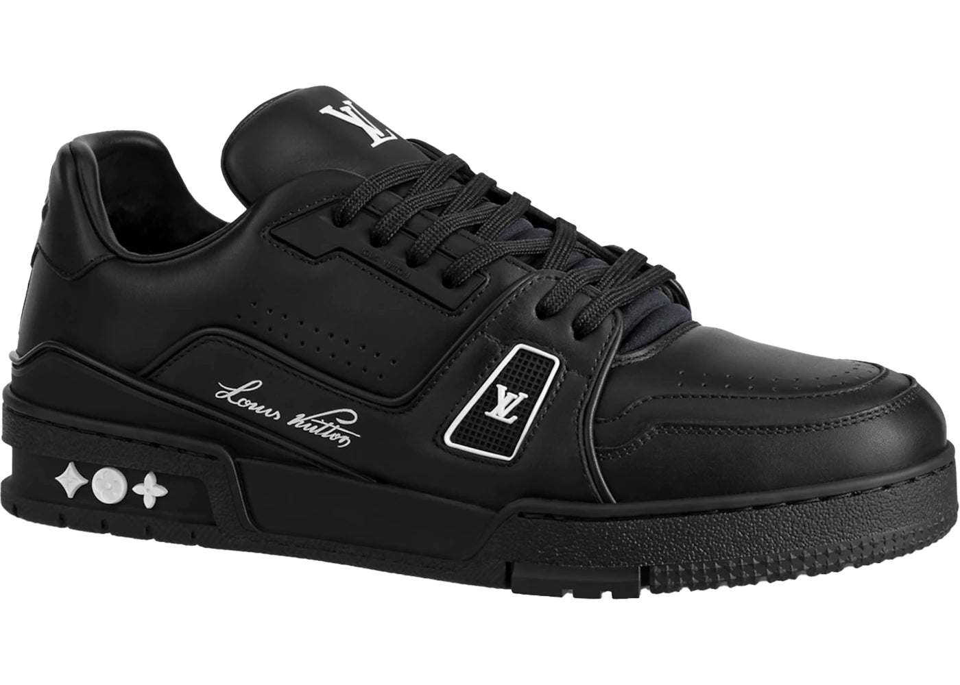 louis vuitton lv trainer black wool